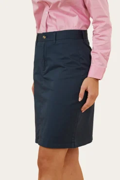 Hot Ringers Western Pippa Womens Chino Skirt - Dark Navy