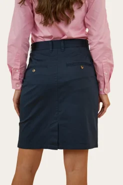 Hot Ringers Western Pippa Womens Chino Skirt - Dark Navy