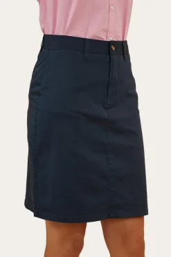 Hot Ringers Western Pippa Womens Chino Skirt - Dark Navy
