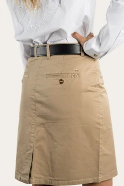 Hot Ringers Western Pippa Womens Chino Skirt - Clay