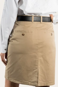 Hot Ringers Western Pippa Womens Chino Skirt - Clay