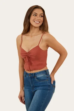 New Ringers Western Posie Womens Cami Top - Cedar