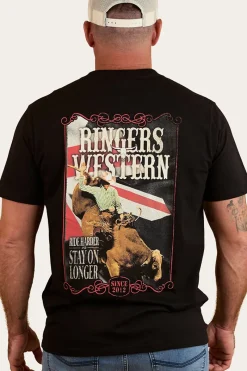 Discount Ringers Western Poster Mens Loose Fit T-Shirt - Black