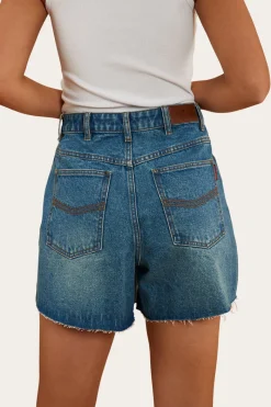 Ringers Western Remy Womens Denim Short - Mid Wash Blue