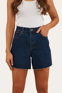 Outlet Ringers Western Remy Womens Denim Short - Dark Wash Blue