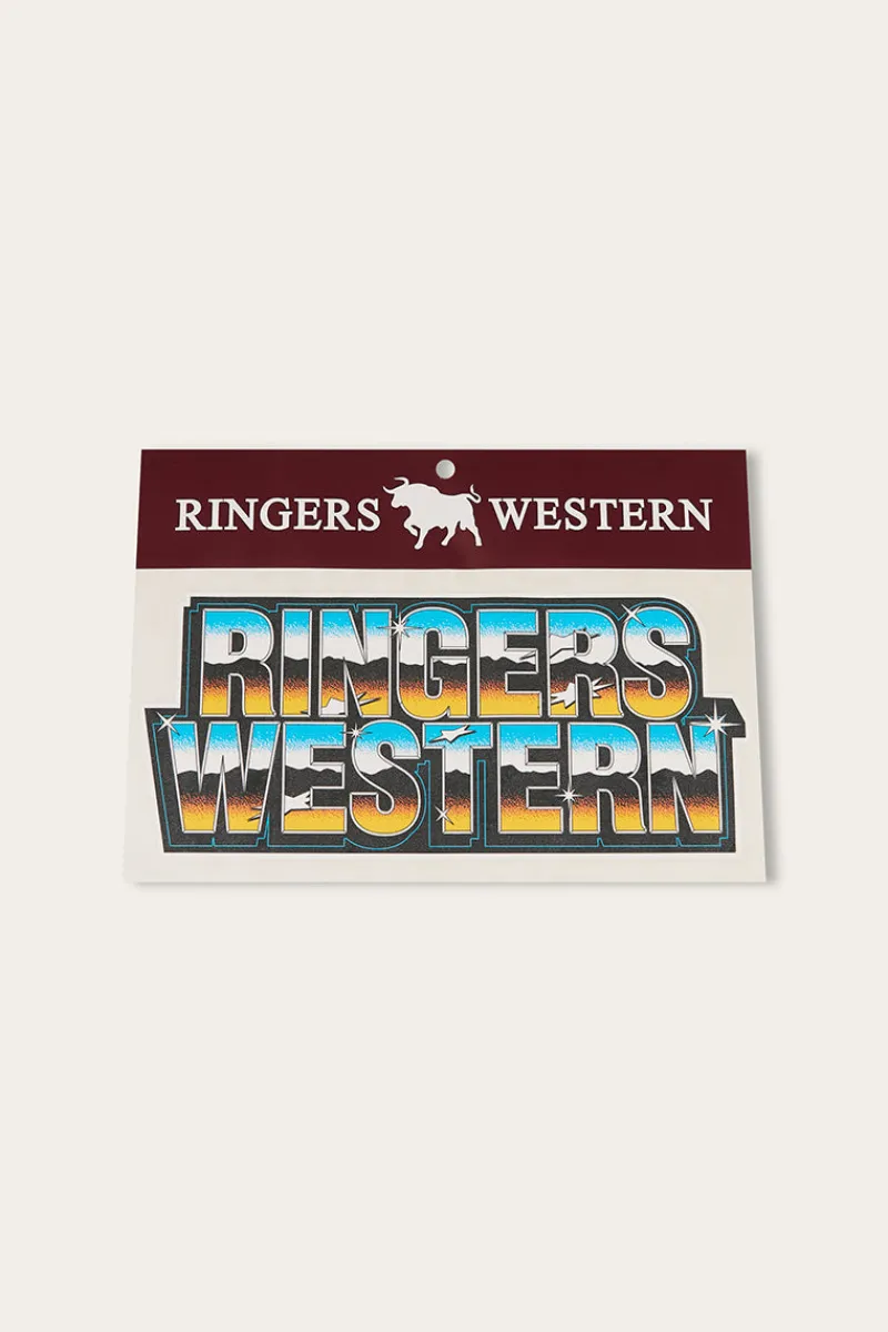 Clearance Ringers Western Rev Head Sticker - Black