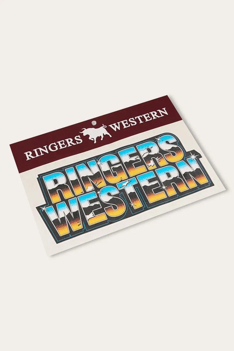 Clearance Ringers Western Rev Head Sticker - Black