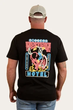 Ringers Western Ride Hard Mens Loose Fit T-Shirt - Black