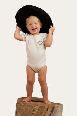 Ringers Western Ringers Babies Short Sleeve Romper - Grey Marle