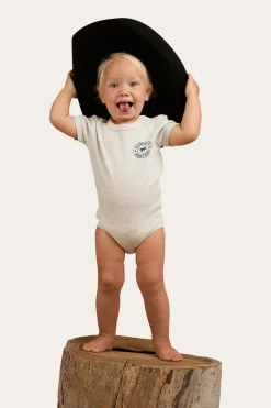 Ringers Western Ringers Babies Short Sleeve Romper - Grey Marle