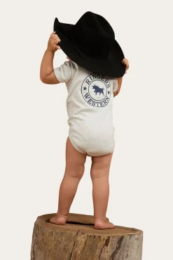Ringers Western Ringers Babies Short Sleeve Romper - Grey Marle