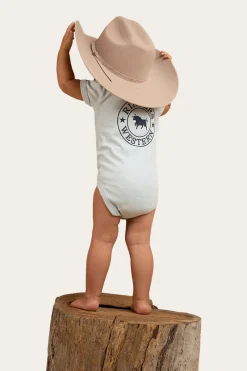 Best Ringers Western Ringers Babies Short Sleeve Romper - Sky Blue