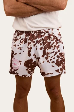 Clearance Ringers Western Ringers Footy Short - White / Tan