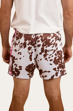Clearance Ringers Western Ringers Footy Short - White / Tan