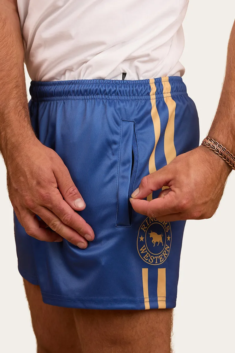 Outlet Ringers Western Ringers Footy Shorts - Blue