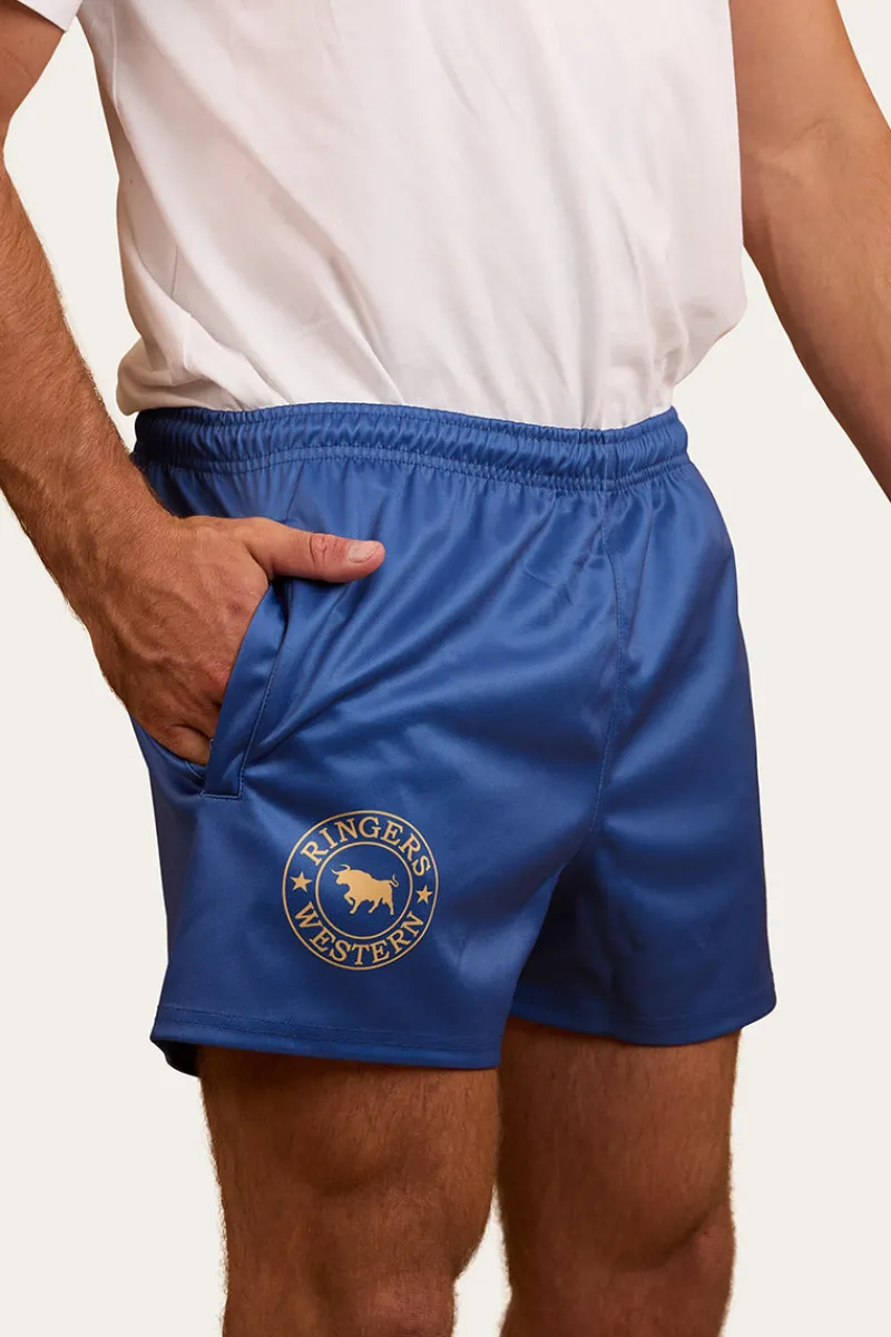 Outlet Ringers Western Ringers Footy Shorts - Blue