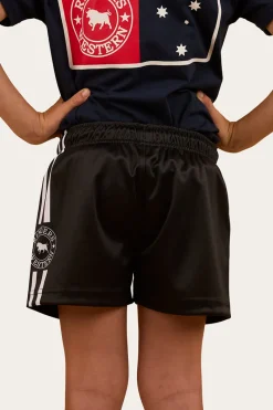 Online Ringers Western Ringers Kids Footy Shorts - Black