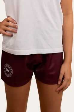 Discount Ringers Western Ringers Kids Footy Shorts - Burgundy