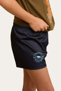 Hot Ringers Western Ringers Kids Footy Shorts - Navy