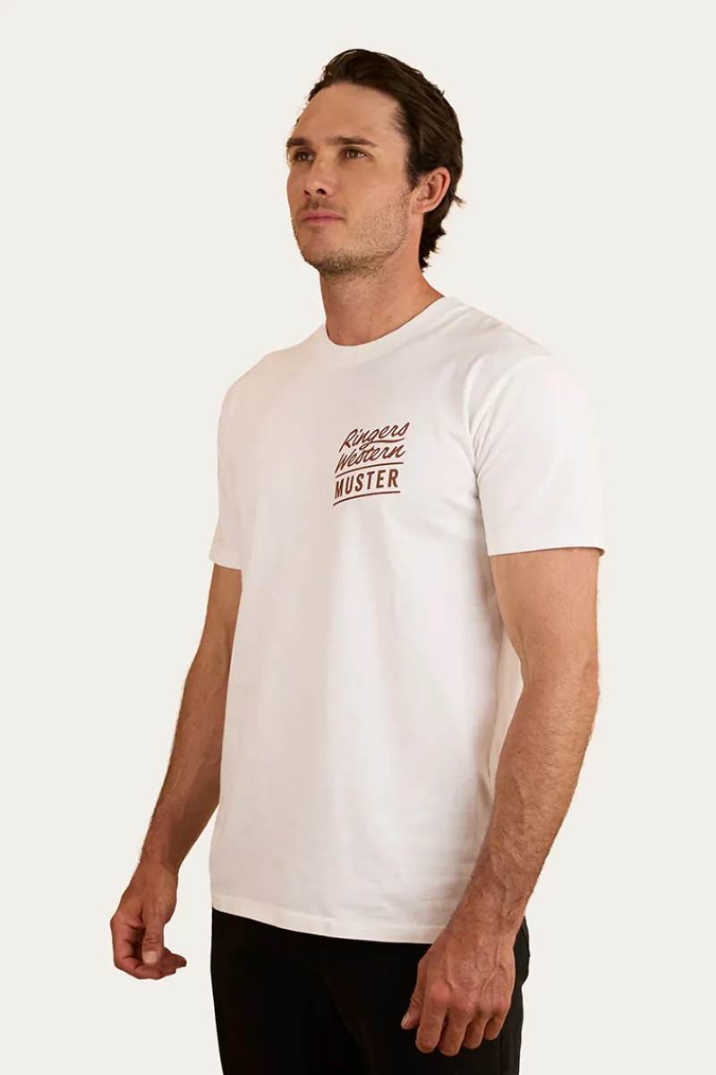 New Ringers Western Ringers Of The Sky Mens Stock Fit T-Shirt - White