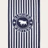 Online Ringers Western Ringers Stripe Towel - Navy