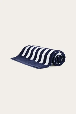 Online Ringers Western Ringers Stripe Towel - Navy