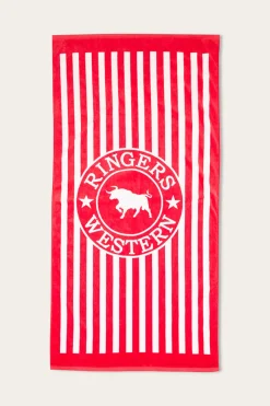 Ringers Western Ringers Stripe Towel - Red