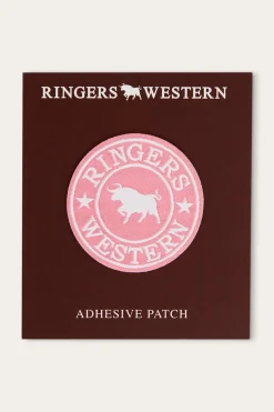 Online Ringers Western Logo Patch - Pink/White