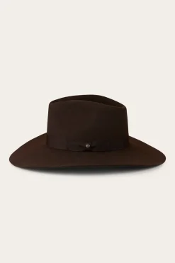 Online Ringers Western Rivercrossing Felt Hat - Chocolate