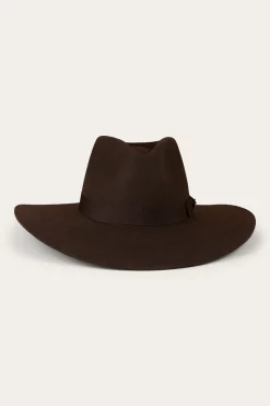 Online Ringers Western Rivercrossing Felt Hat - Chocolate
