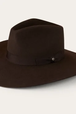 Online Ringers Western Rivercrossing Felt Hat - Chocolate