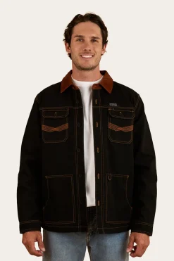 Clearance Ringers Western Riverglen Mens Overshirt - Washed Black