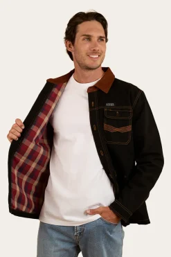 Clearance Ringers Western Riverglen Mens Overshirt - Washed Black
