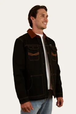 Clearance Ringers Western Riverglen Mens Overshirt - Washed Black