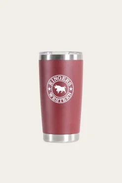 Hot Ringers Western Riverstone Tumbler - Burgundy