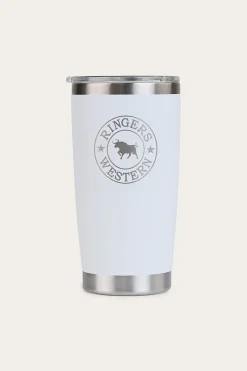 Hot Ringers Western Riverstone Tumbler - White