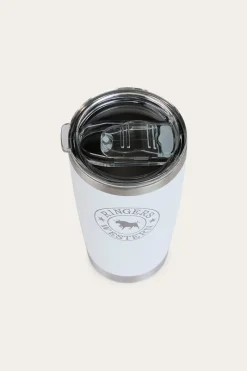 Hot Ringers Western Riverstone Tumbler - White