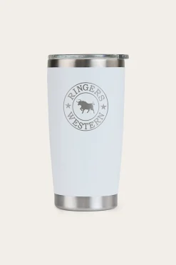 Hot Ringers Western Riverstone Tumbler - White