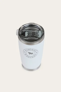 Hot Ringers Western Riverstone Tumbler - White