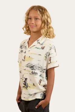 Hot Ringers Western Rodeo Boys Party Shirt - Off White