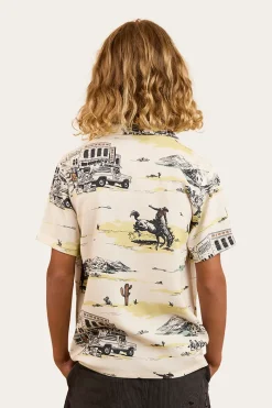 Hot Ringers Western Rodeo Boys Party Shirt - Off White