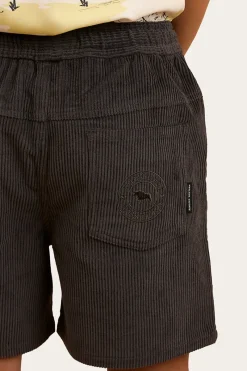 Clearance Ringers Western Ronan Boys Corduroy Walk Short - Charcoal