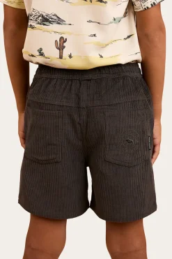 Clearance Ringers Western Ronan Boys Corduroy Walk Short - Charcoal