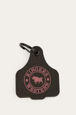 Online Ringers Western RW Floating Key Ring - Black