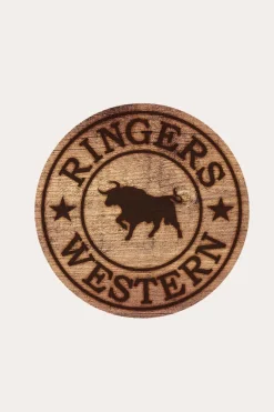 Outlet Ringers Western RW Wood Logo Sticker