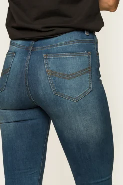 Hot Ringers Western Sammy Womens High Rise Skinny Jeans - Vintage Blue Wash