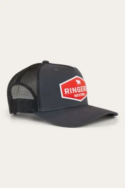 Discount Ringers Western Scotty Trucker Cap - Charcoal/Red