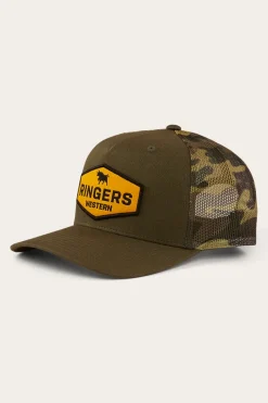 Clearance Ringers Western Scotty Trucker Cap - Military Green/Camo