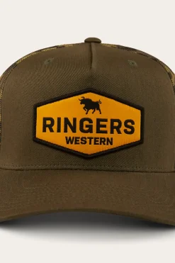Clearance Ringers Western Scotty Trucker Cap - Military Green/Camo