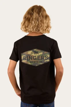 Clearance Ringers Western Servo Kids Classic Fit T-Shirt - Black/Camo